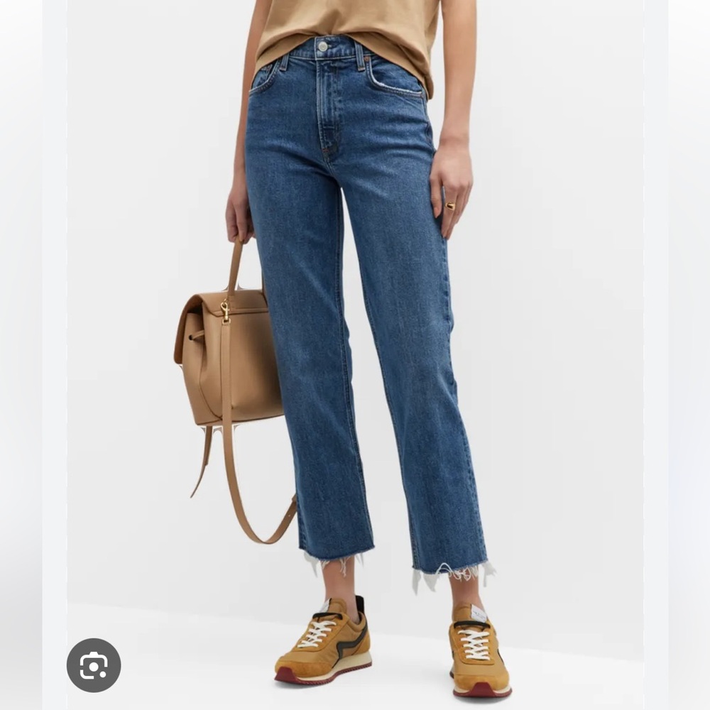 NWT AGOLDE Kye Mid-Rise Straight Leg Crop Jeans | Size 26
